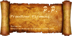 Prandtner Piramusz névjegykártya